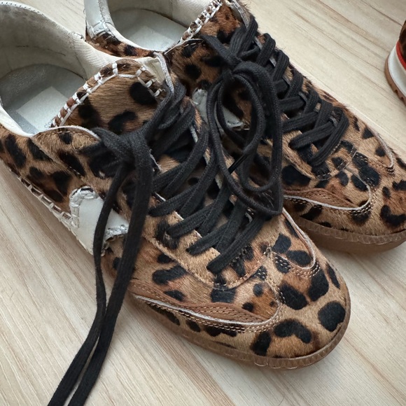 Leopard Print Sneakers with Black Laces